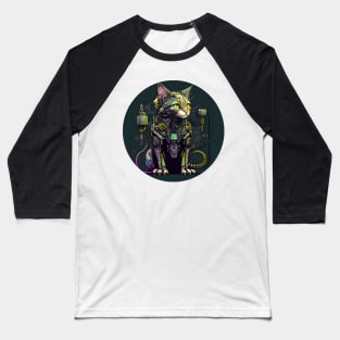 Cat Cyberpunk Futuristic - Love Cats Baseball T-Shirt